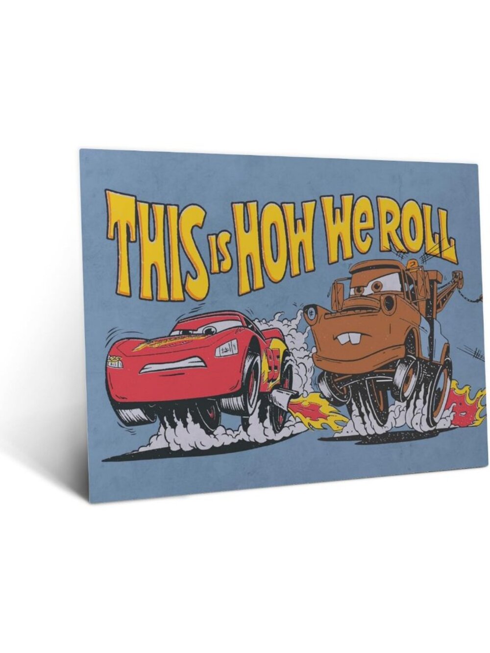 Disney Pixar Metal Wall Art - McQueen & Mater This Is How We Roll Poster